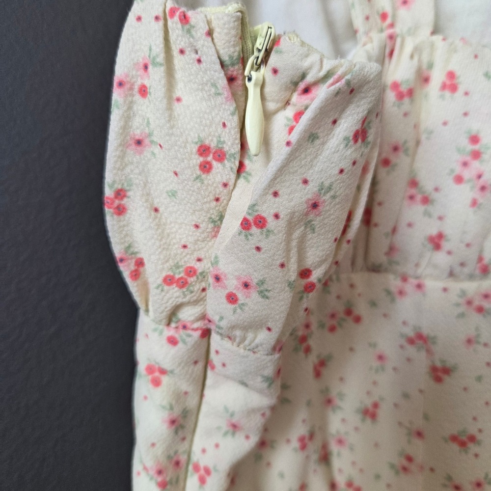 Princess Polly‎ Yellow Floral Ruched Bust Mini Dress US 6 Sundress Summer Slit - Picture 5 of 8
